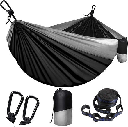 Woqi 2 Tree Straps Lightweight Nylon Parachute Hammocks Camping Hammock for Outdoor Double Single Portable Hammocks