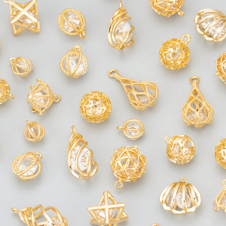 M829 10pcs/Lot 18K Gold Plated Nickel Free REACH Pass Zircon Pendants and DIY Earrings for Jewelry Making Accessory