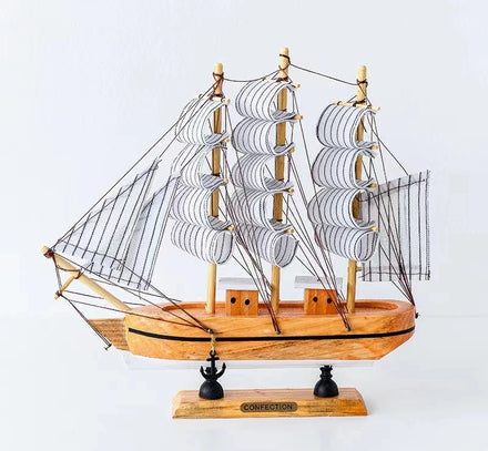 TaiLai Wooden Handicraft New Fully Assembled Display Ship Model Nautical Decor for Home and Office Decoration Wooden Boat