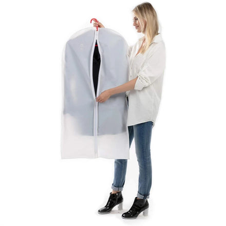 Long Wedding Dress Packaging Bag Custom logo Dust Covers PEVA Suit Garment Dress Bags with Zipper