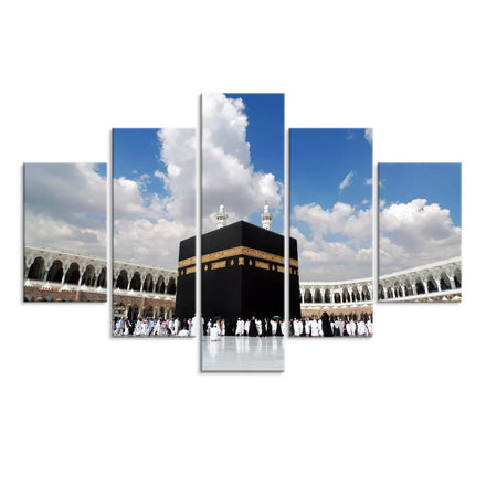 Islamic Art Wall Decor Pilgrimage Site Mecca Muslim Architectural Art Canvas Poster Modern Oil Prints