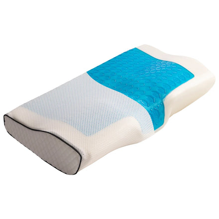 Contour Pressure Relieving Cooling Gel Memory Foam Bed Pillow Ergonomic Design No Odor