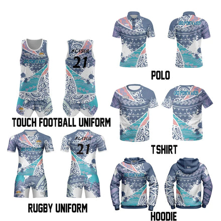 White and Purple Plain Rugby Jersey Set Full Sublimation Print Rugby-uniform Custom Singlet
