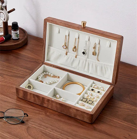 Black Walnut Ebony Wood Large Big Boxes Storage Packaging Box Luxury Wood Wooden Jewel Box