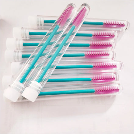 Private Label Professional Soft Black Mascara Brushes Customized Eyelash Extension Brush with LOGO Cosmetics Makeup Tools
