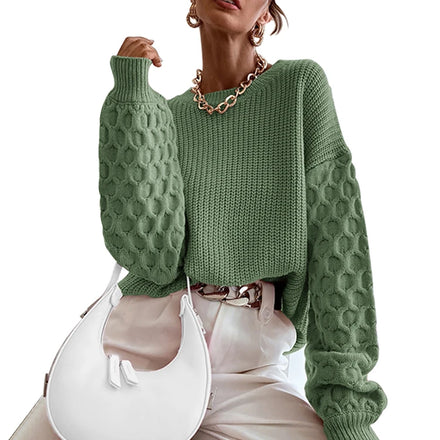 OEM Custom Make Chenille Embroidery Patch Knit Sweater Pullover Crew Neck Black Color 5gg Long Sleeve Knitted Sweater
