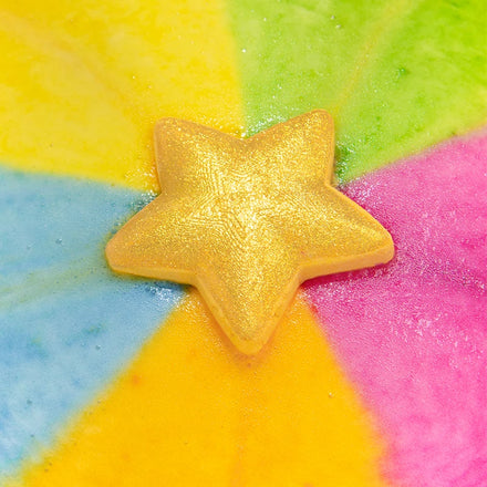Custom Kids Bath Fizzies 2 Shimmering Star Bubble Bath Bombs Gold Glitter Fruits Scented Natural Deep Sea Bath Salts for Bath