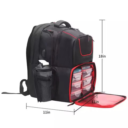 2023 New Alibaba Hot Sale Polyester Waterproof Custom Oxford Insulated Fitness Letter Pattern Meal Prep Cooler Lunch Backpack