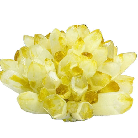 Wholesale Natural Healing Crystal Gemstone Yellow Phantom Ghost Quartz Cluster Decoration
