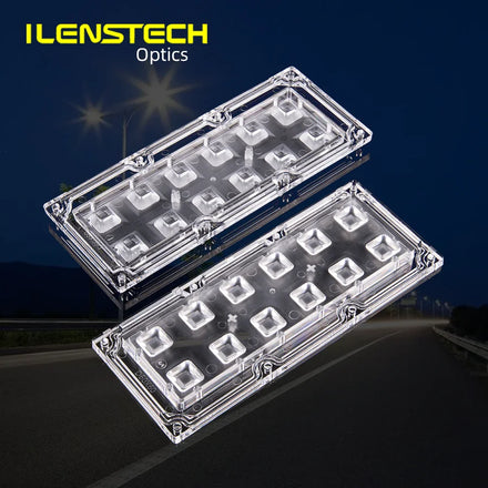 Lenstech New Arrivals Led Optical Lens 60x60 90x90 Asymmetric 50 Deg Street Light Lens