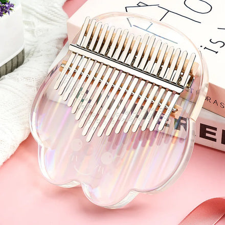HUASHENG Rainbow Transparent Kalimba 17 Key OEM ODM Various Shapes Acrylic Kalimba Thumb Piano With Accessories