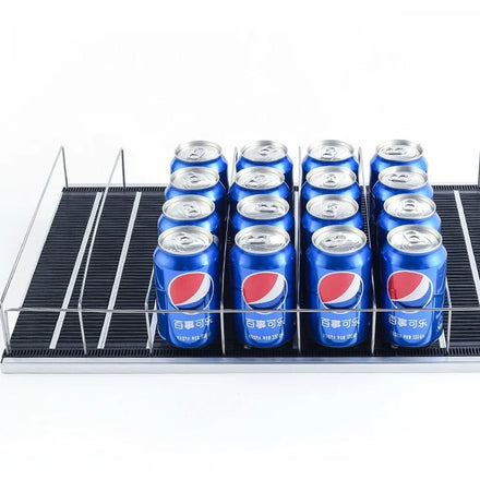 ORIO Custom Aluminum & Plastic Gravity Flow Roller Track Shelf Rack for Supermarket Drink Display and Freezer Use