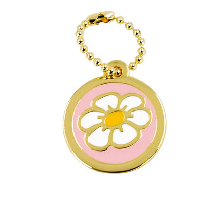 Round Heart Cat Bone Soft Enamel Dog Pet Tags for Engraving with Ball Chain