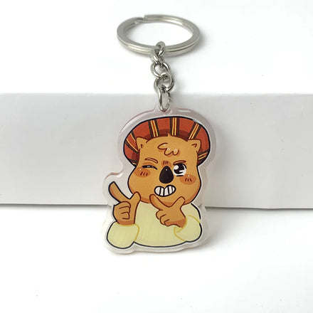 Anime Photo Custom Design Custom Clear Printed Glitter Acrylic Keychain with Epoxy Edge