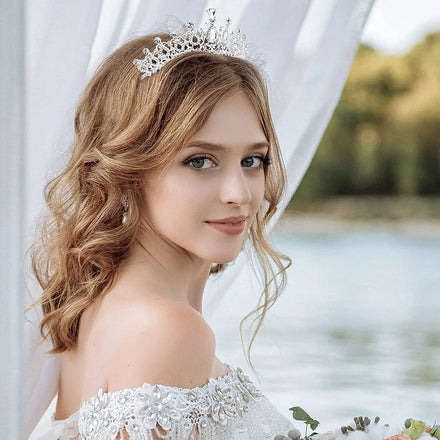 Elegant Best Rhinestone Crystal Shiny Handmade Wedding Headband Tiaras Crowns for Wed