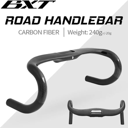 BXT HB-007 Carbon Fiber Road Bike Aero Handlebar Semi-Integrated Handlebar Cockpit Ultralight Traditional Flexible Adjustment