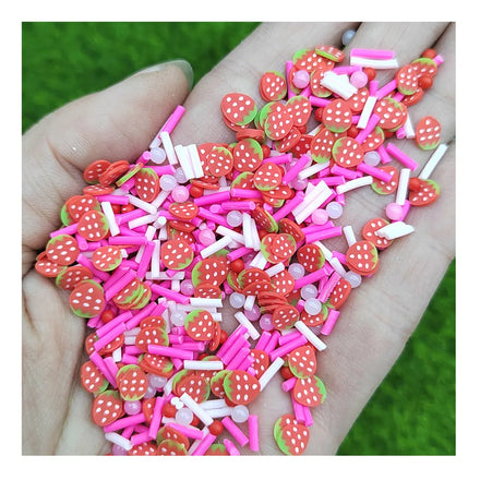 Mixed Fruit Strawberry Slices Polymer Clay Sprinkles for Crafts Making DIY Slime Filler Accessories