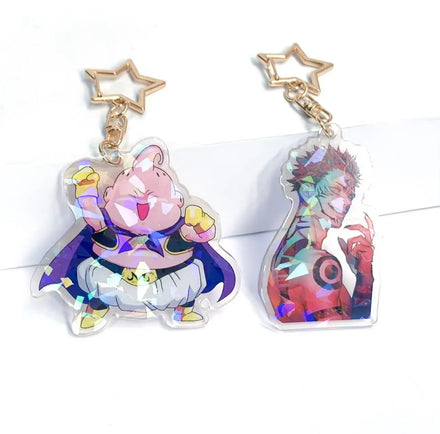 Acrylic Hologram Keychain Hologram Anime Flash Custom Acrylic Keychain Charm