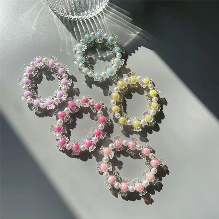 SC New Style Sweet Korean Bracelet Fashion Transparent Resin Bead Bracelet Gift Cute Colorful Candy Bracelet for Teen Girls