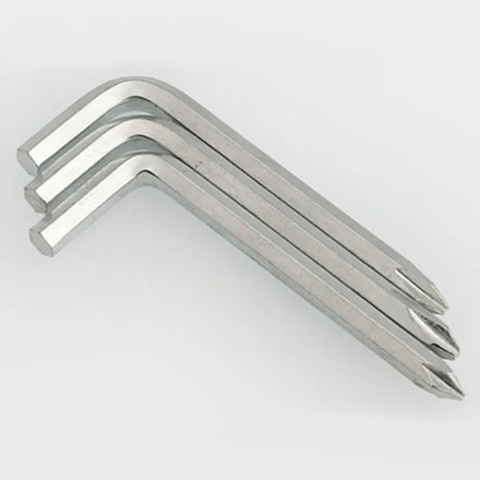 Carbon Steel Zinc Plated 4mm 5mm 6mm Allen Hex Socket Z L Type Double Ended Wrench L Key with #2 Phillips Head Screwdriver