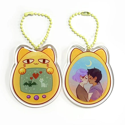Plastic Keychain Custom Double Sided Transparent Epoxy Anime Charm Clear Logo Acrylic Keychain
