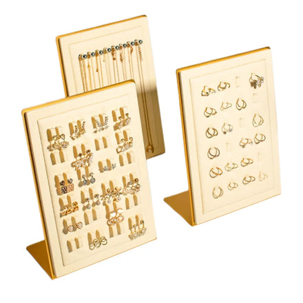 Luxury Oversized Metal Microfiber Jewelry Rack Necklace Ring Earrings Jewelry Display Props