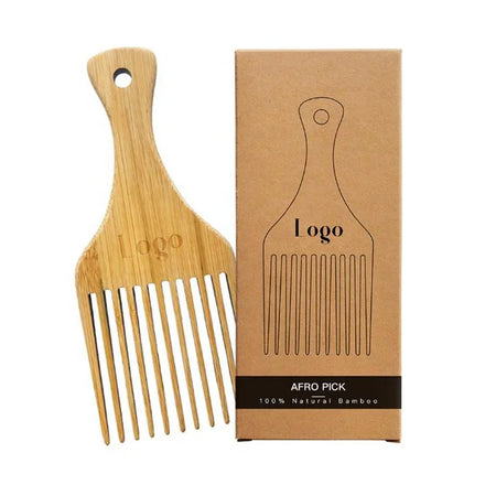 FYD Manufacturer Wholesale Hair Fork Shape Pointed Tail Braid Oil Head Big Back Wooden Comb Pick Comb