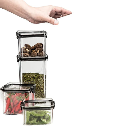 Creative House Kitchen Dry Food Nuts Fruit Fresh Transparent Storage Box Airtight Storage Container Set with Lid