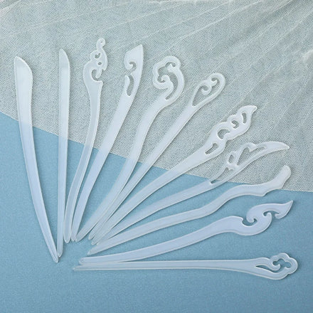 Pretty Styling Beauty Retro Wand Hairpins Girls Hair Forks Chop Sticks Pin White Acetate Hair Chopsticks Accessories for Women