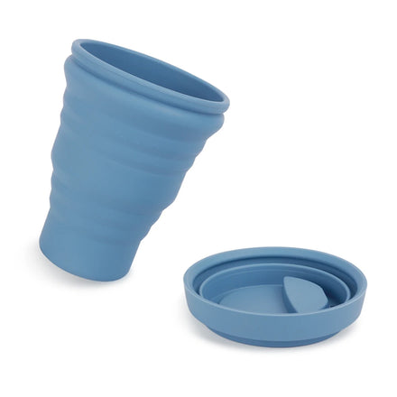Wholesale Airtight Reusable Heat Resistant 16oz /12oz Drinking Tea Coffee Mug Folding Collapsible Silicone Foldable Cup With Lid