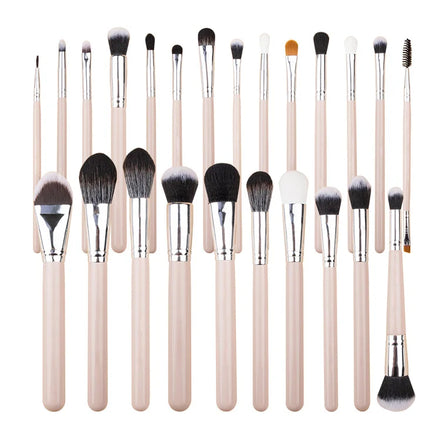 Luxury 24 Piece Makeup Brush Set with Pink Handle Private Label Available Ideal for Professional Artists and Beginners