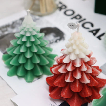 Wholesale Decorative Popular Gift Fragrance Candles Set Customizable Logo Scented Candle Christmas Tree Scented Candle