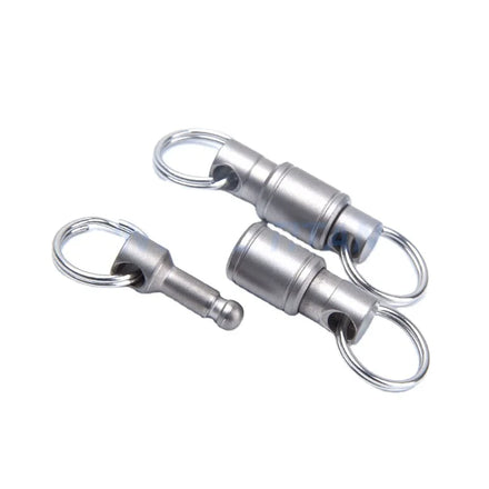 Titanium Alloy CNC Machined Two-way Key Chain Quick Dismounting Edc Tool Universal for Car Key Portable with Broaching