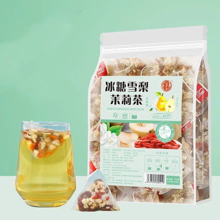 TZ004 Customized OEM Jasmine Rock Sugar Snow Pear Flavored Tea Clear Lung Detox Tea Made in China