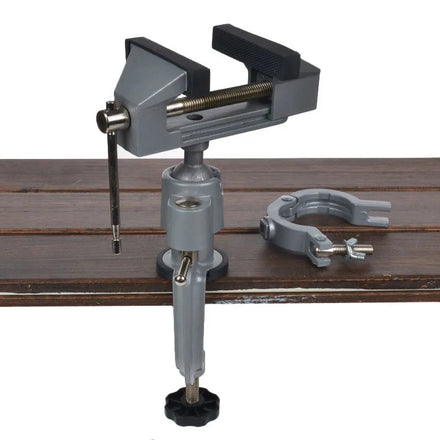 Mini Universal Table Vise Aluminum Alloy Small Swivel Bench Vise Home DIY Flat Table Clamp Electric Drill Tools Fixed Bracket