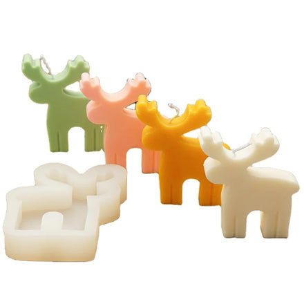 DIY Modern Easy Release Food Grade Silicone Christmas Soap & Candle Molds Xmas Tree Ginger Man Reindeer Designs Dishwasher Safe