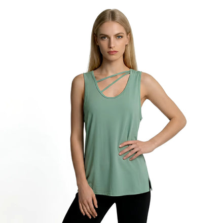 A29 Women Loose Fit Brushed Spandex/Polyester Sports Long Tank Tops Lightweight Racerback Yoga Shirts Breathable Quick Dry