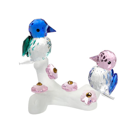 Little Crystal Bird Couples Home Table Decoration Ornaments Collectible Crystal Animal Figurines
