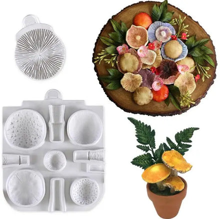 HY Flower Pro Toadstools & Mushrooms Silicone Mold and Veiner