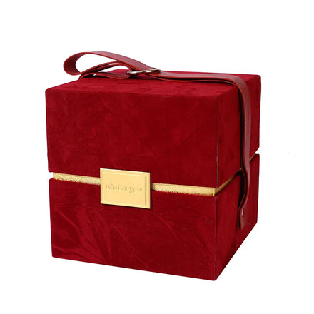 European Wedding Flannelette Rigid Portable Candy Box Handbag Gift Box Handle Glossy/Matt Lamination Recyclable Paperboard