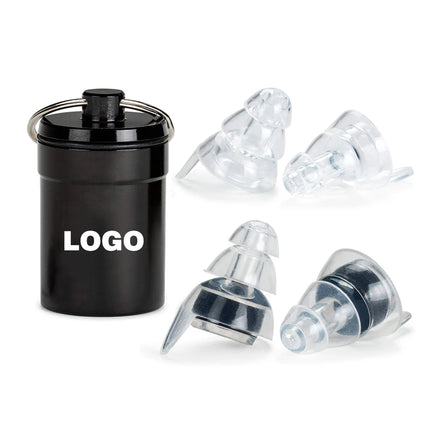 Custom Logo High Fidelity Silicon Earplugs Noise Cancelling Travel Filter Concert Safety Earplug Set Hearing Protection Logo
