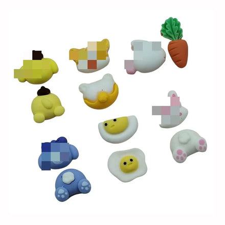 New Cute 100Pcs Cartoon Animal Head Resin Flatback Cabochon Cute Rabbit Bear Duck Cat Dog Crafts for Scrapbook DIY Accessories