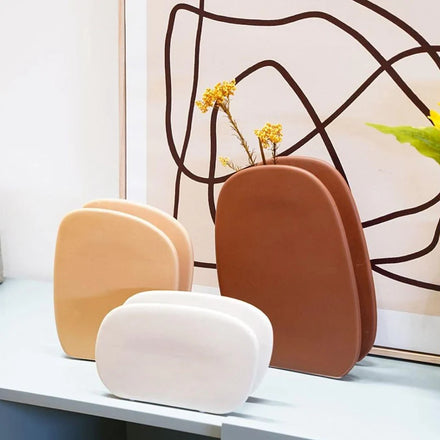 New Design Unique Nordic Morden Creative Minimalist Vase Living Room Hotel Indoor Home Decor Ceramic Decoration Flower Vase
