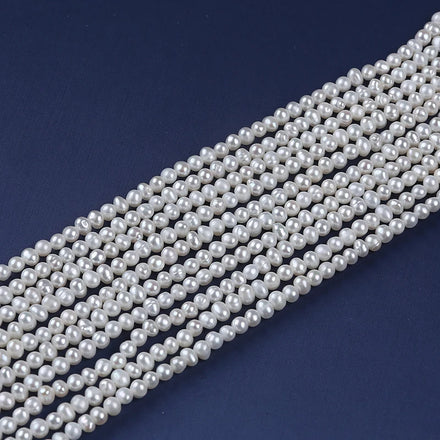 Wholesale Freshwater Pearl 3mm - 4mm Round Potato Pearls Irregular
