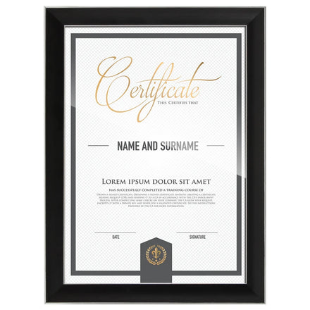 Wholesale A3/A4 Customized Logo Brown/White Senior Fashion PS Foam Photo Frame for Certificate and Diploma Document Frames