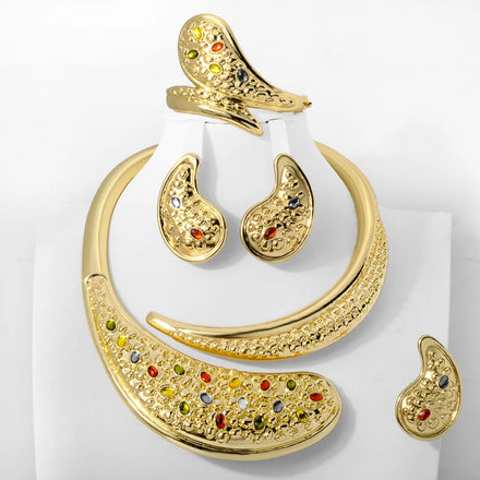 China Wholesale Children Cheap Charming Fashion Casual Zircons Heavy Bridal Wedding Jewelry Set