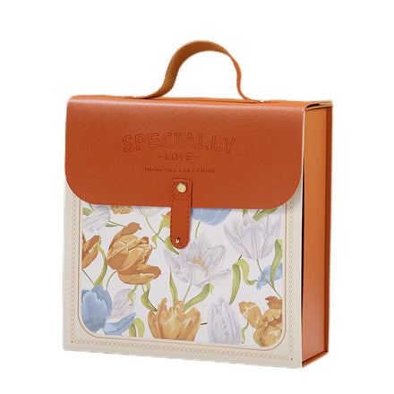 2024 New Design Wedding Coated Paper Matt Lamination Rigid Gift Box PU Lock Handle (Recycled Materials Custom Size Color
