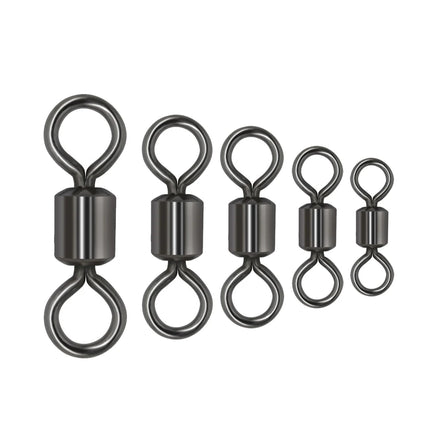 Solid Rings Rolling Swivel for Carp Fishing Ball Bearing Safety Snap with Solid Rings Fishing Accessories