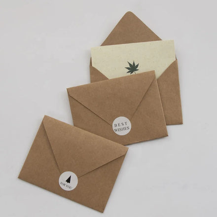 Stock Thank You Card Kit Creative Message Card with Envelope and Sticker Gift Paper Card