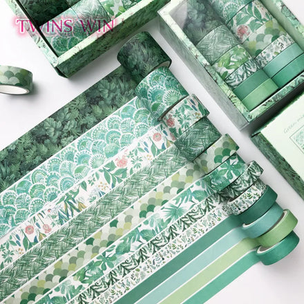 Diary Decorative Border Hand Ledger Stationery Japanese Whole Roll Set Sticker Vintage Oil Painting Colored Tape Adhesive 1011